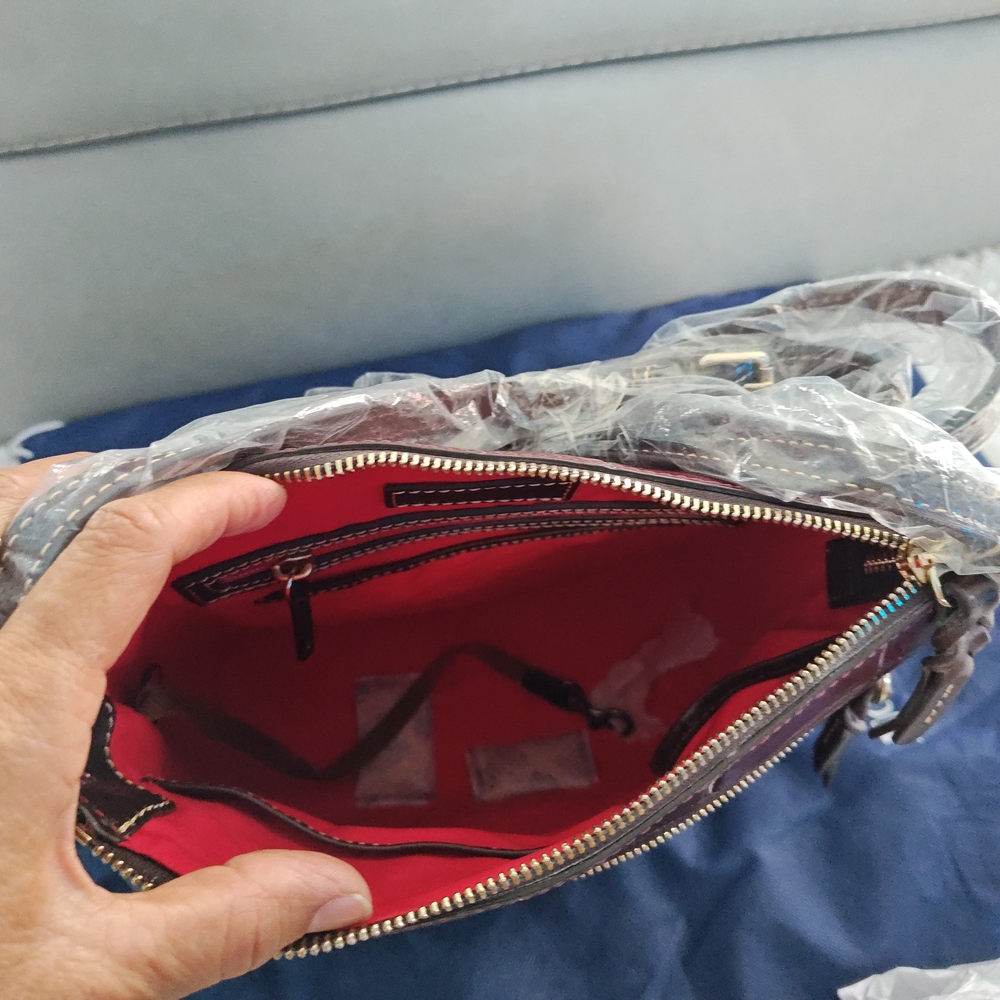 Dooney & Bourke Burgundy Crossbody Bag - Picture 3 of 10